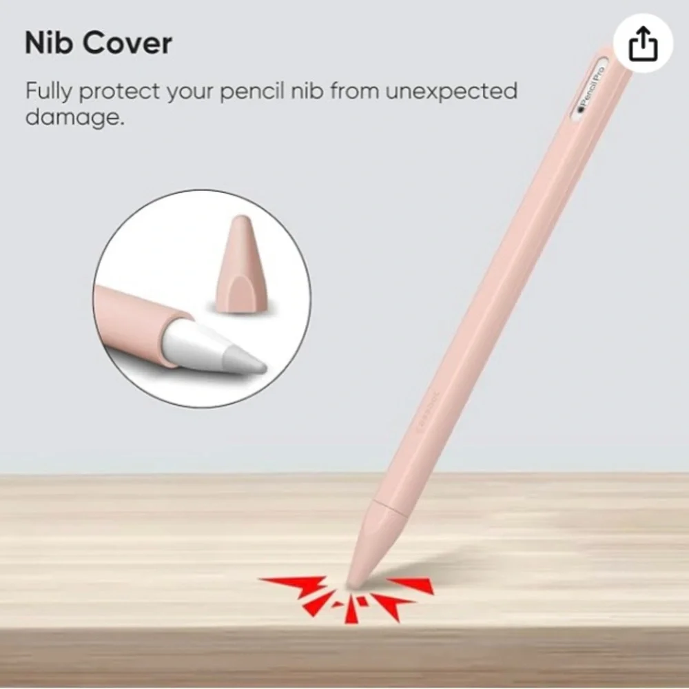 Pink Sand Apple Pencil Silicone Sleeve
